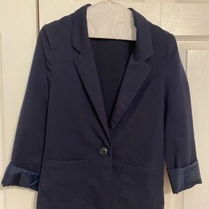 Navy cotton blazer
